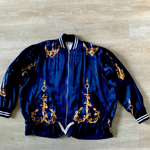 Natasha Zinko Anchor Nautical Track Silk Jacket. Like New, size 00. - Picture 1 of 10